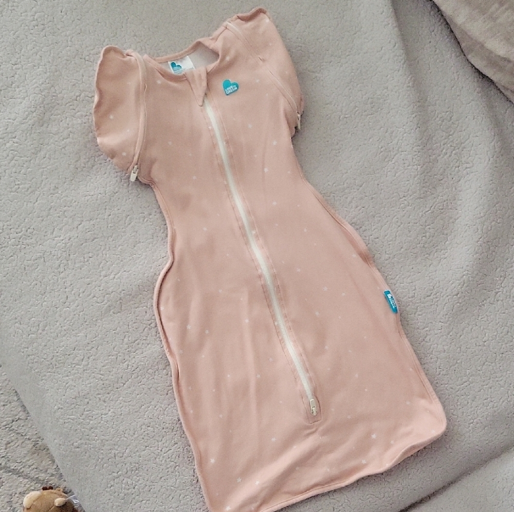 Love to Dream Swaddle Up Transition Bag Pink Star Sleep Sack Medium 13-19 Lbs